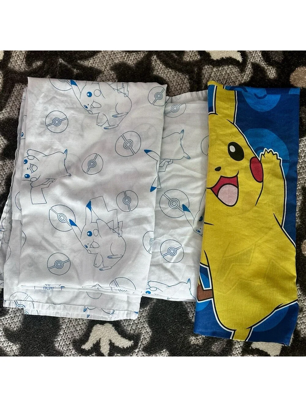 Vintage Pokemon Twin Sheets 90s Pikachu - Fitted, Flat & Pillowcase Set